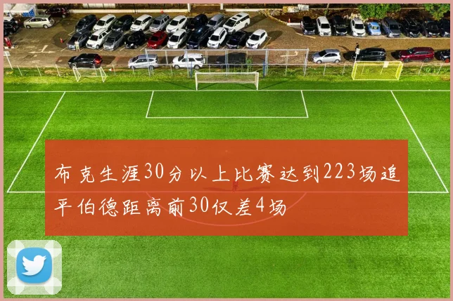 布克生涯30分以上比赛达到223场追平伯德距离前30仅差4场